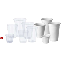 Copo Descartável - PS&PP Branco│Transparente