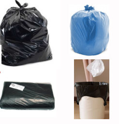 Saco De Lixo Fino & Reforçado Azul│Preto